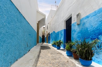 blue houses in rabat, morocco