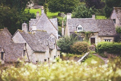 houses of arlington row in the village of bibury, england