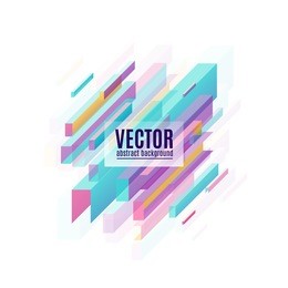 vector illustration of abstract multicolored geometric decorative diagonal rectangles background isolated on white with light effect. minimalistic design for lines creative concept