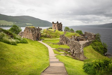 urquhart castle at loch ness, scotland, great britain