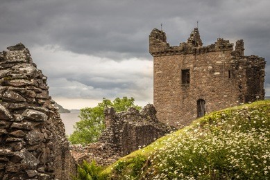 urquhart castle at loch ness, scotland, great britain
