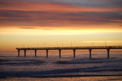 new brighton pier in christchurch, new zealand