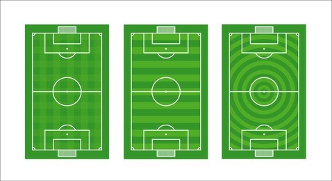 top view of soccer field or football field - vector illustration 