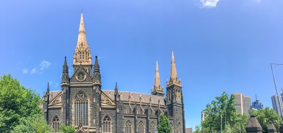 st. patrick's roman catholic cathedral in melbourne, victoria, australia.
