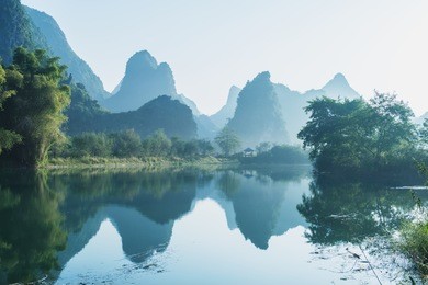 landscape of bama in guangxi,china