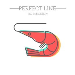shrimp icon line 