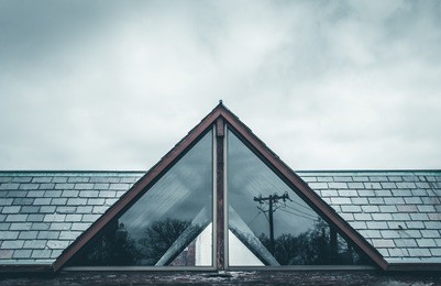 abstract triangle angled corner of building structure. abstract color and design. architectural  detail and design. isolated architecture detail. abstract architecture detail minimal design and art.