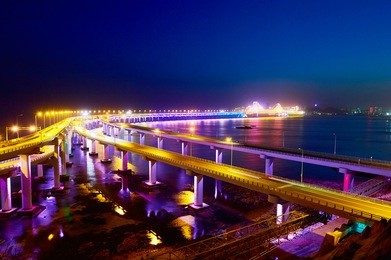 the dalian xinghai bay cross-sea bridge