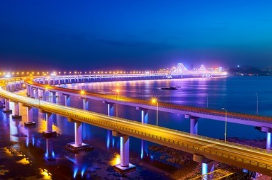 the dalian xinghai bay cross-sea bridge
