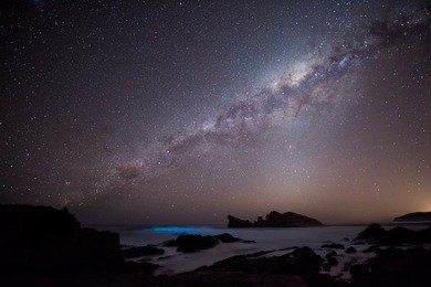 milky way over the southern indian ocean  