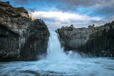 aldeyjarfoss waterfall in iceland