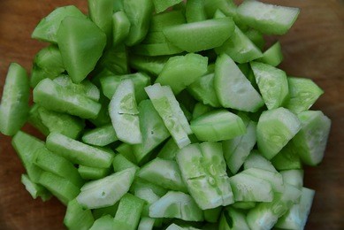 fresh sliced cucumber