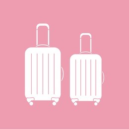 vector illustration of suitcases for travel. summer time, vacation. design for banner, poster or print.