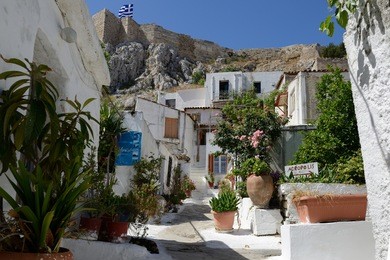 anafiotika over the acropolis hill