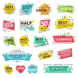 set of premium quality labels. modern vector illustration labels for shopping, e-commerce, product promotion, social media stickers, marketing.