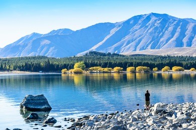 autumn in lake tekapo, nz