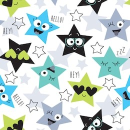 seamless colorful star pattern vector illustration