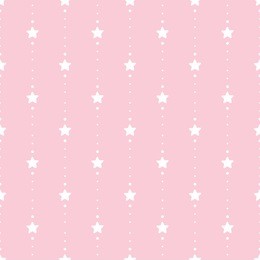 seamless pattern of star and dot design on pink background