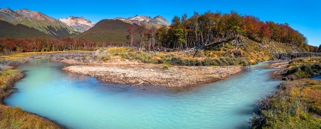panoramic landscape of tierra del fuego national park, patagonia, argentina