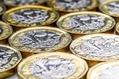 new british one pound sterling coin chart rate