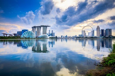 singapore city skyline, singapore