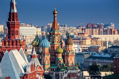 moscow,russia,red square,view of st. basil's cathedral