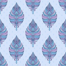 decorative feather seamless pattern