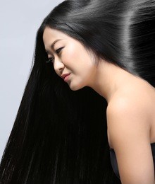 beautiful young woman with shiny long hair. beauty concept