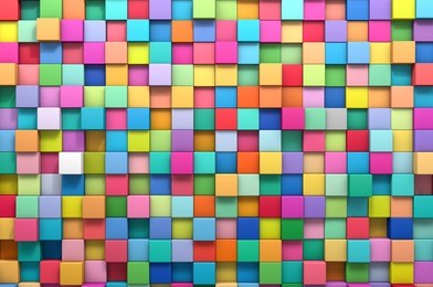 3d rendering abstract background of multi-colored cubes