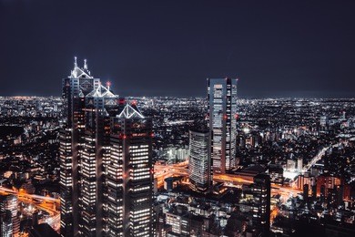 tokyo by night /  shinjuku skyscrapers
