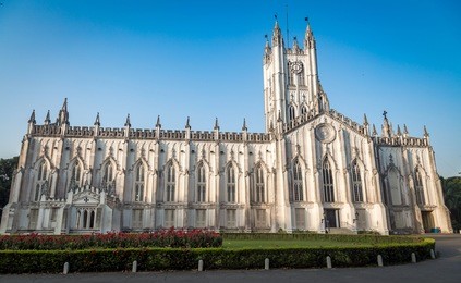 st. paul's cathedral is an anglican cathedral noted for its gothic architecture located at kolkata, west bengal, india, 