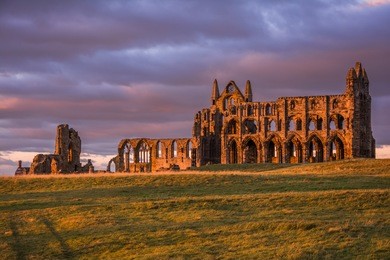 whitby abbey in yorkshire, uk