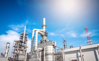 industrial zone,the equipment of oil refining,close-up of industrial pipelines of an oil-refinery plant,detail of oil pipeline with valves in large oil refinery.