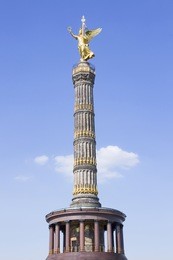 the famous statue of victory in berlin tiergarten, germany