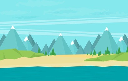 natural landscape. vector illustration.