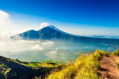 sunrise mountain location mountain batur kintamani bali indonesia