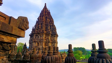 prambanan temple, the largest hindu temple in central java, indonesia                               