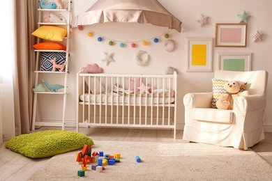 modern interior design of baby room