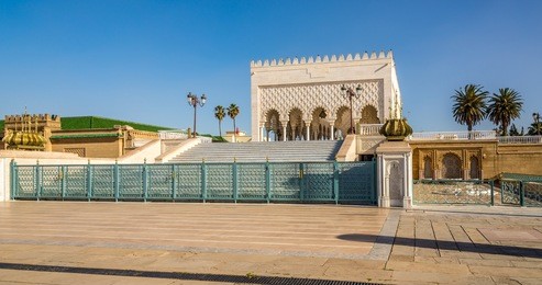 mausoleum of mohammed v. in rabat - morocco