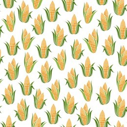 seamless pattern with sweet corn