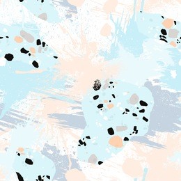 abstract seamless pattern with brush strokes, paint splashes and stone textures. trendy abstract design for paper, cover, fabric, interior decor and other users.