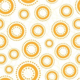 cute seamless background with abstract orange circles (eps10)