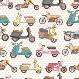 seamless motorcycle pattern