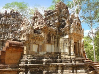 thommanon castle. a pair of hindu temple of ancient angkor thom, built during the reign of suryavarman ii. it is part of the unesco world heritage site in 1992. of siem reap, cambodia.
