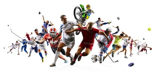 huge multi sports collage soccer basketball football hockey baseball boxing etc