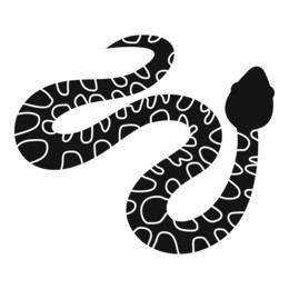 spotted snake icon. simple illustration of spotted snake  icon for web