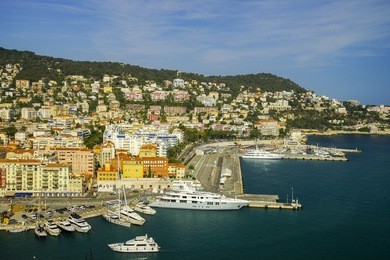 view of mont boron form castle hill park nice france