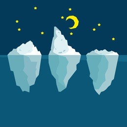 iceberg vector illustration.