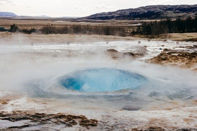 
incredible view from the jokulsarlon glacier of iceland. natural landscape portrait.
