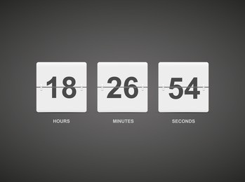 flip countdown timer vector clock counter. flat count down day vector business sign